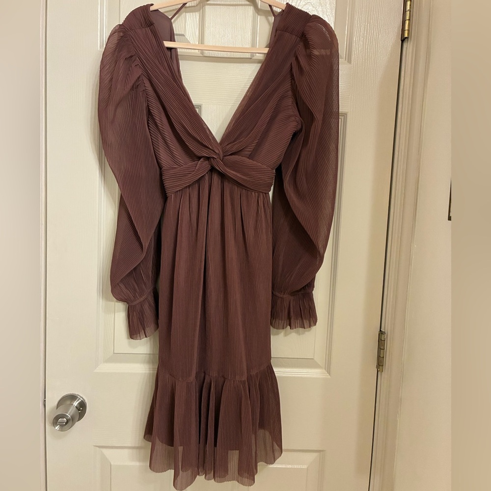 Listicle Dusty Rose Pleated Fabric